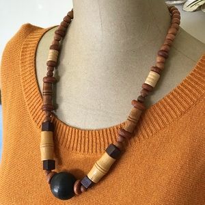💗FREE with bundle Chunky Wooden Necklace